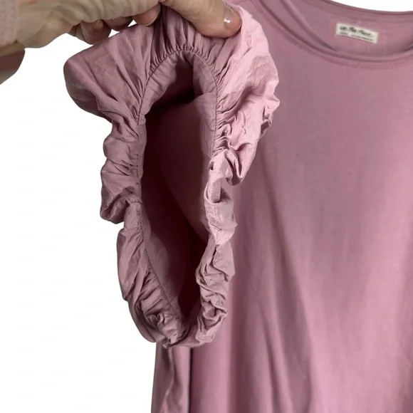 WE THE FREE Blossom Tee in Mauve Oversized Tee with Balloon Short Sleeve Medium - Picture 7 of 14